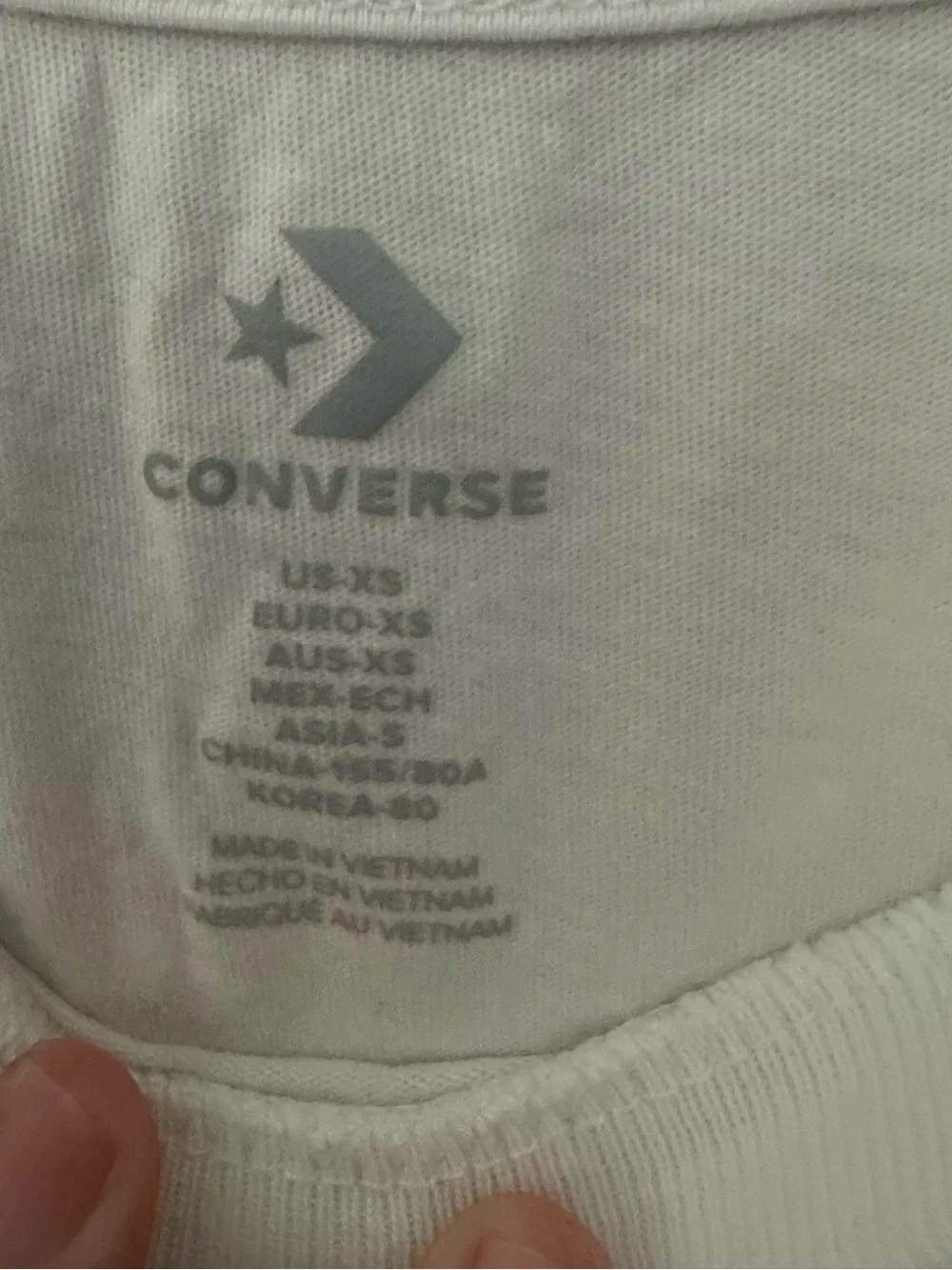 Converse Girls Graphic Tee Kids XS White Tie Dye Logo T Shirt Casual